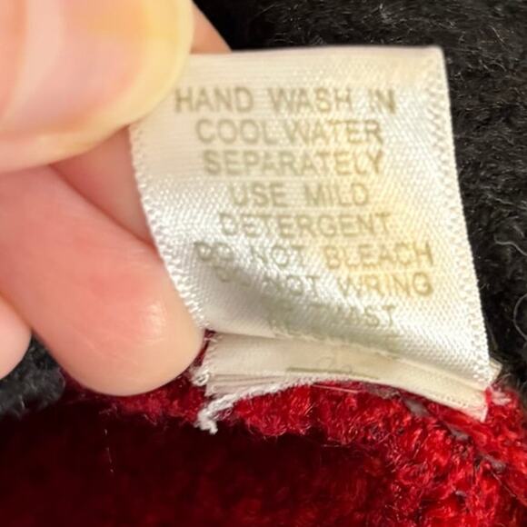 Vtg Wool Blend Holiday Geometric Plaid Cardigan Shoulder Pads 1X | True Winter - Picture 7 of 8